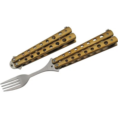 5 дюймов Золотой бабочка стиль складной нож тренер балисонг практика нож для EDC - Изображение 1 из 3