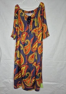 Maxi Abito Chiara Boni La Petite Robe M Italia Multicolore Paisley Nuovo con etichette $750 - Foto 1 di 11