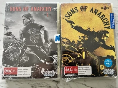 NEW: SONS OF ANARCHY Season 1&2 Action TV Series DVD Region 4 PAL Free Fast Post - Image 1 of 4