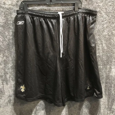 Pantalones Cortos New Orleans Saints Para Hombres 2XL Negros NFL Fútbol Malla Reebok Rbk Auténticos Foto 1 de 4