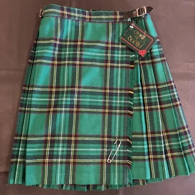 Falda escocesa O’neil Of Dublin verde talla 28 EU edad 7/8 cintura 23” L 18” nueva con etiquetas Foto 1 de 4