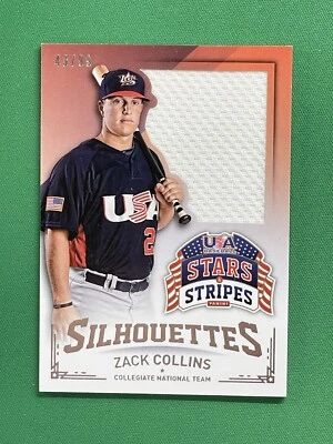 2015 Panini USA Stars & Stripes ZACK COLLINS JUMBO SWATCH SILHOUETTES JERSEY /99 - Image 1 of 4