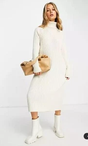 Y.A.S knitted roll neck midi dress in cream - Size XL - 5+ items free AU post - Picture 1 of 6