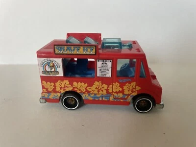 2017 Hot Wheels Quick Bite Truck Shaved Ice Red Hawaiian Mattel Loose Diecast - Image 1 of 4