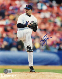 MIKE HAMPTON SIGNED AUTOGRAPHED 8x10 PHOTO NEW YORK METS PITCHER BECKETT BAS