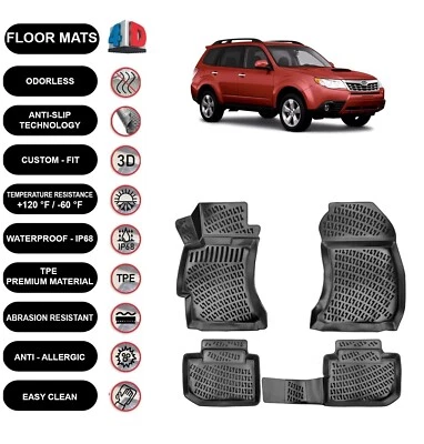 地垫衬里适用于斯巴鲁森林人(2007 - 2012)防水4D模制4件 — 第 1/4 张图片