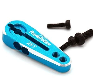 Servocuerno de sujeción de aluminio Powerhobby 25T azul - Imagen 1 de 4