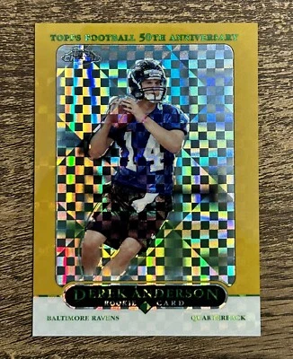 2005 Topps Chrome Gold X-Fractor Refractor /399 Derek Anderson Rookie RC - Image 1 of 2