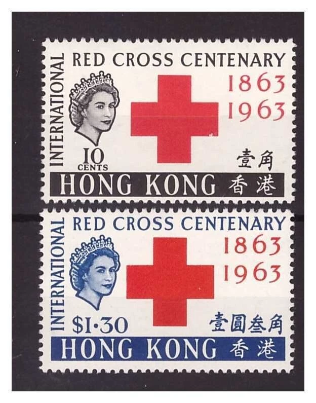 Hong Kong 1963 - Ano da Cruz Vermelha - Mi 212/3 Conjunto MNH ** - Imagem 1 de 1