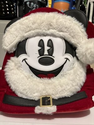 Mini mochila Loungefly Disney Parks Mickey Mouse vacaciones de Navidad 2019 Foto 1 de 4