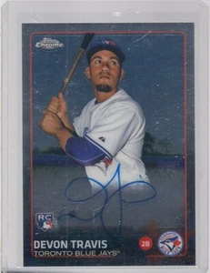 DEVON TRAV IS ROOKIE AUTO 2015 TOPPS CHROME BASEBALL - Picture 1 of 2