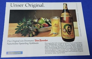 12. Possmann Frau Rauscher Apfelwein Werbeanzeige Werbung Reklame 1993 - Bild 1 von 1