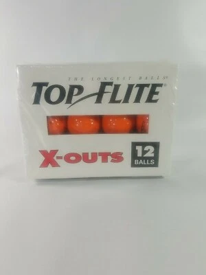 Top Flite x-out 12 bolas em pacote fechado cor laranja - Imagem 1 de 4