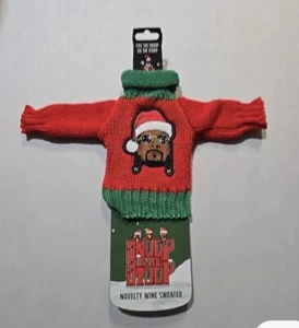 Snoop On The Stoop Novelty Wine Sweater Red/Green Christmas Gift Snoop Dog NEW - Picture 1 of 1