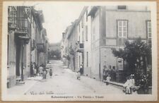cartolina d'epoca animata bambini viaggiata SALSOMAGGIORE Via Trento e Trieste