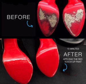 Paint To Restore Christian Louboutin Red Bottoms Red Soles Re-finish Formula - Picture 1 of 3