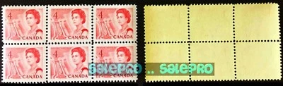 CANADA 1967 QUEEN CENTENNIAL MINT FV FACE 24 CENT CARMINE MNH STAMP PANEL BLOCK - Image 1 of 2