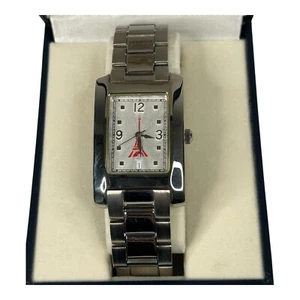 Paris Las Vegas Hotel & Casino Men’s Watch Silver Tone Eiffel Tower Logo - Picture 1 of 11