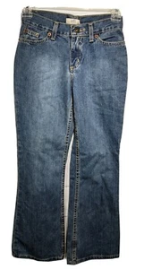 SO Girl's Medium Wash Regular Fit Bootcut Factory Distressed Jeans size 10 - Picture 1 of 10