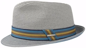 STETSON Trilby in viscosa Grigia con banda azzurra e senape - Imagen 1 de 2