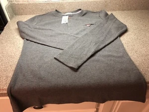 Neu mit Etikett H2H Herren Thermo Henley Rundhalsausschnitt Baumwolle Shirt Größe Medium grau Langarm - Bild 1 von 4