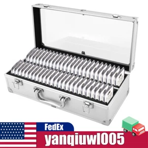 Aluminum Storage & Display Box Case Holds 50 PCGS NGC ANACS Coin Holders Slabs - Picture 1 of 12