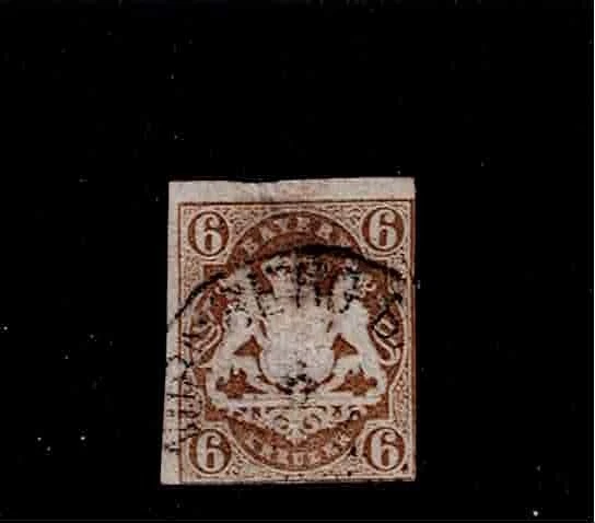 Bavaria Scott #18, Single 1868 FVF Used - Image 1 of 1