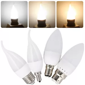LED Candle Light Bulbs Dimmable E27 E14 B22 2835 SMD Replace 25W Halogen Lamp RL - Picture 1 of 14