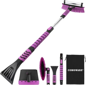 Snow Brush, Extendable Ice Scrapers for Car Windshield with 270° Pivoting Head, - Picture 1 of 7