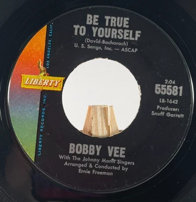 BOBBY VEE - BE TRUE TO YOURSELF / A LETTER FROM BETTY—VG - Image 1 of 4