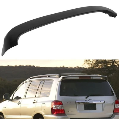 1x roof spoiler for 2001-2007 Toyota Highlander Matte Black ABS Rear - Image 1 of 4