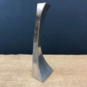 STYLISH ABSTRACT PEWTER CATHERINE TUTT CANDLESTICK CANDLE HOLDER - 28CM - Picture 1 of 11