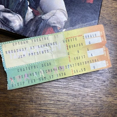 GRATEFUL DEAD CONCERT TICKET STUB Broadway At Lawrence September 1978 Chicago - Image 1 of 4