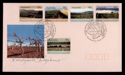 DR WHO 1992 AUSTRALIA FDC VINEYARD REGIONS CACHET COMBO M38278 - Image 1 of 2