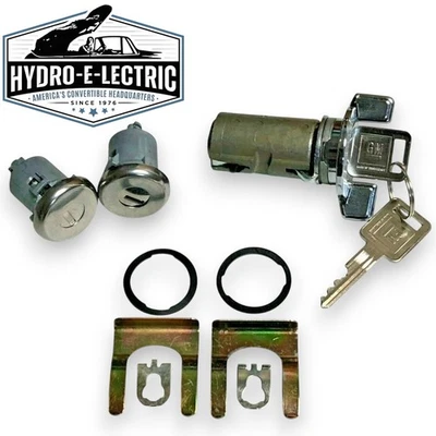 Ignition & Door Lock Set with GM Keys for 1979-1981 Cadillac Deville, Eldo, +++ - Image 1 of 3