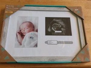 Pearhead Baby I.D. Bracelet Frame Natural W/Photo Insert & Sonogram BNIP! - Picture 1 of 2