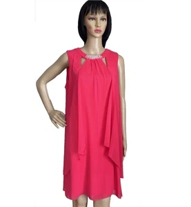 SLNY KLEID KORALLENROSA ÄRMELLOS GRÖSSE 12 PERLENAUSSCHNITT NEU MIT ETIKETT - Bild 1 von 18