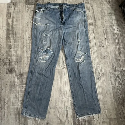 CINCH UP Jeans Mens 46x38 Blue Regular Fit Straight Leg Distressed Faded - Image 1 of 4
