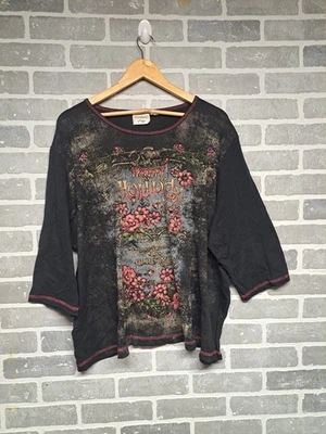 Vintage Y2K ESSENTIAL by Maggie Womens Holiday Top Size 1X - Image 1 of 4