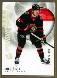 2020-21 UD SP Tim Stützle Authentics  /1299 RC Rookie Card #112 * Silver RC - Picture 1 of 2