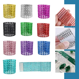 10-50pcs Diamond Napkin Holder Rings Serviette for Wedding Dining Table Decor - Picture 1 of 64