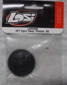 45T Spur Gear, Plastic: 8E LOSA3562 new 605482128114 black - Picture 1 of 2