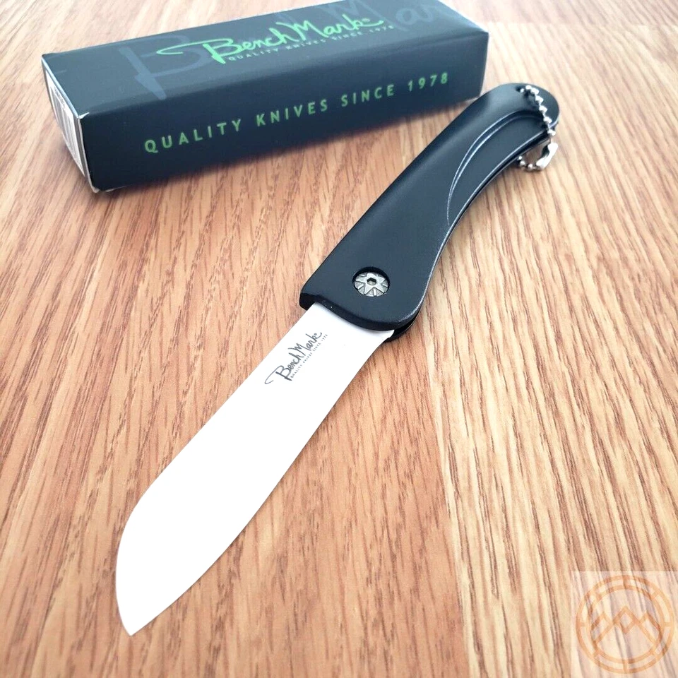 Benchmark Folding Pocket Knife Ceramic Folder Black Handle BMK062