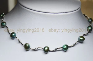 Real Natural 8-9mm Multicolor Baroque Freshwater Pearl Necklaces 16'' - Picture 1 of 38