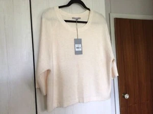 Oliver Bonas Scallop Detail Jumper BOXY NEUTRAL WHITE Size 8 BNWT RRP £49.50 - Picture 1 of 12
