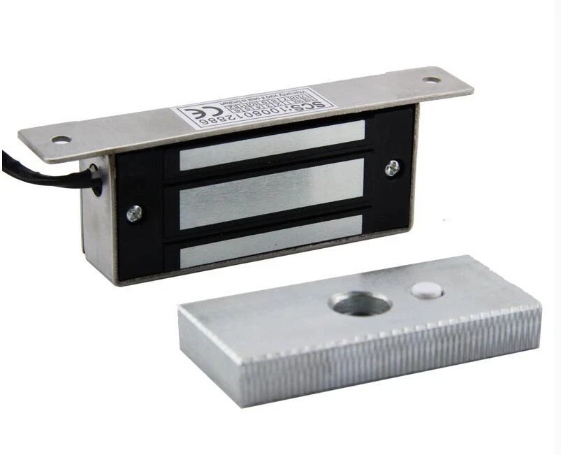 NSEE 12/24V 60KG/132LBS Solenoid Electric Magnetic Door Lock Bracket Swing/Slide - Image 1 of 1