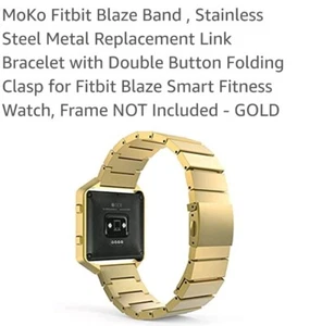 Banda de repuesto MOKO LS GF y kit para oro FITBIT BLAZE con herramienta de eliminación de eslabones - Imagen 1 de 7