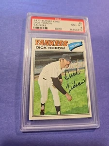1977 Topps Burger King Dick Tidrow Yankees #9 - Picture 1 of 3
