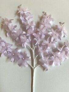 Wonderful VINTAGE Millinery Flower Blossoms ~  Pale Lilac ~ Unused Condition