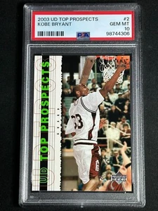2003 Upper Deck Top Prospects Kobe Bryant #2 PSA 10 GEM MINT Lakers HOF LOW POP - Picture 1 of 2